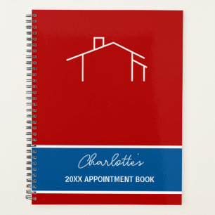Livre de rendez-vous du logo de la Maison Rouge et