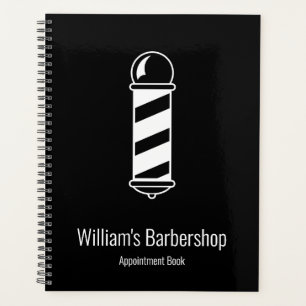 Livre de rendez-vous simple en noir et blanc Barbe