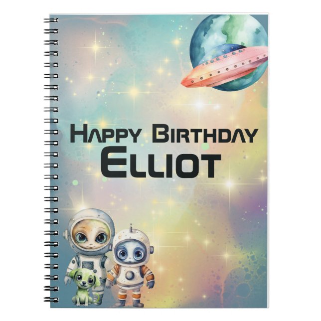 Livre de souvenirs d'anniversaire intergalactique (Devant)