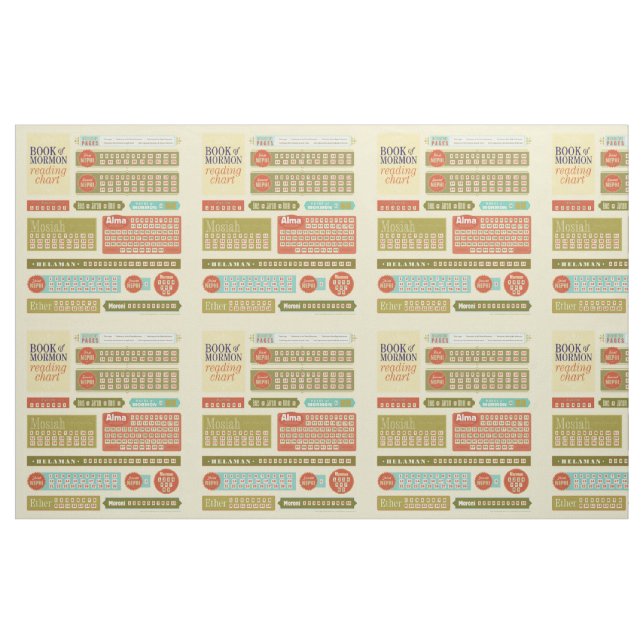 Livre de tissu de diagramme de lecture de mormon (Yard)