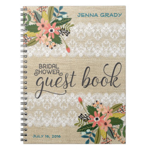 Livre de toile de jute et d'invité de Fête de la