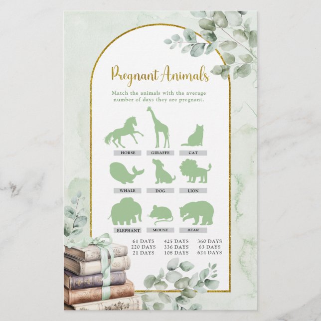 Livre de verdure Jeux d'animaux enceintes (Devant)