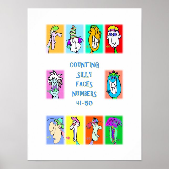 Livre de visages idiots à compter #5 : Affiche des (Devant)