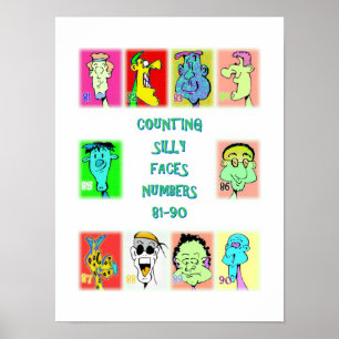 Livre de visages idiots à compter #9 : Affiche des