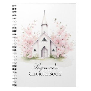 Livre d'église floral rose personnalisé