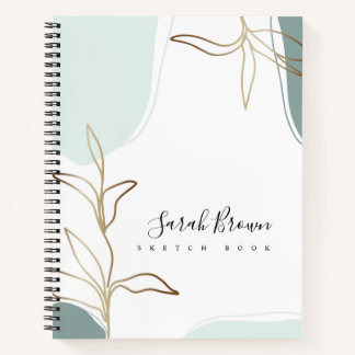 Livre d'esquisse Abstrait Mint et Moss Green