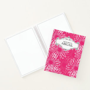 Livre d'esquisse rose personnalisé