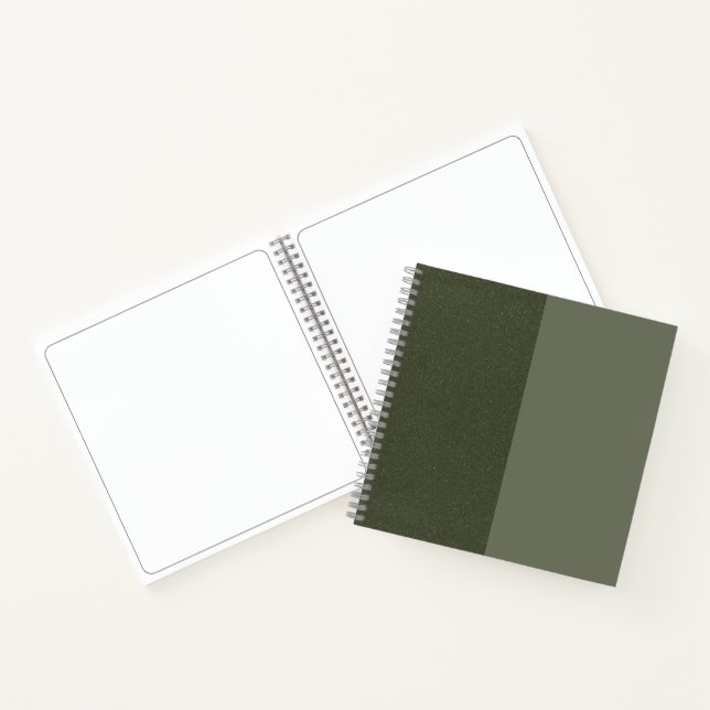 Livre d'esquisse texturé à deux tons vert mousse p (Intérieur)