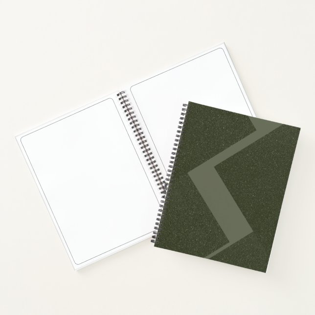 Livre d'esquisse vert Moss personnalisé (Intérieur)