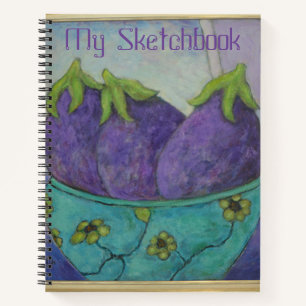 Livre d'esquisses de peinture d'aubergines