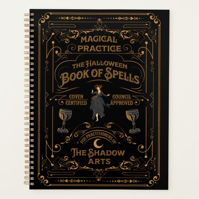 Livre d'Halloween Spells Spiral Goth Planner (Devant)