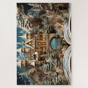 Livre d'histoire de Noël Castle Pop-Up Puzzle