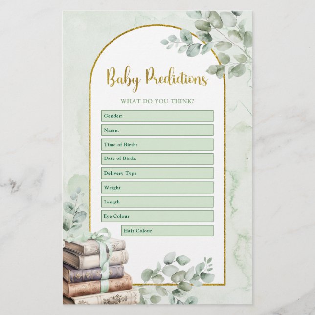 Livre d'histoire de verdure Jeux de prédictions po (Devant)