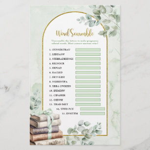 Livre d'histoire de verdure Jeux Word Scramble