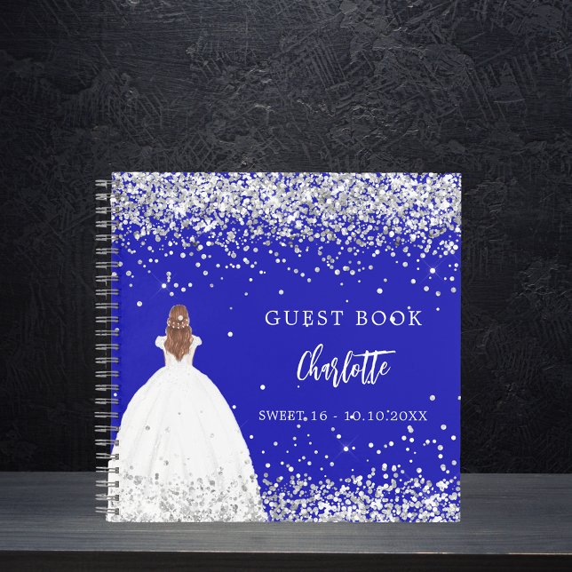 Livre d'hôte Sweet 16 robe royale bleu parties sci (Créateur téléchargé)