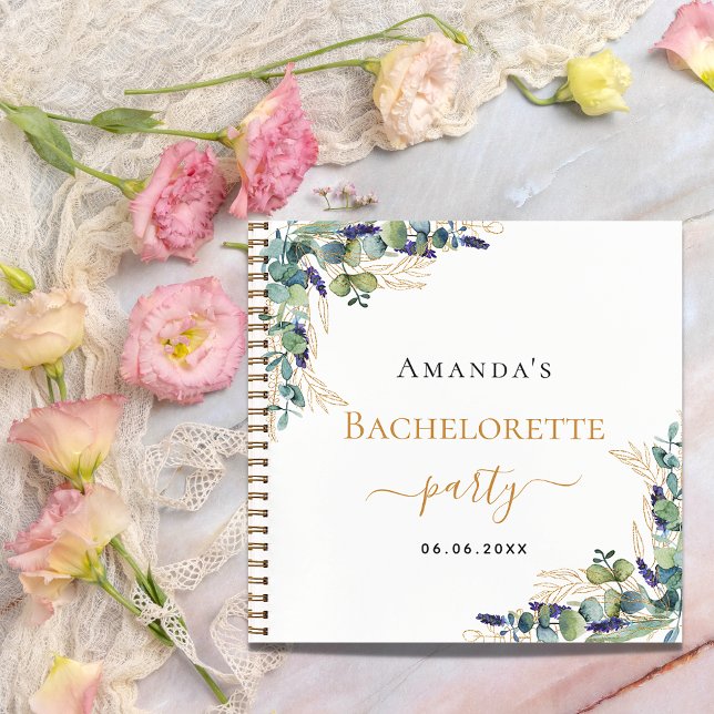 Livre d'hôtes bachelorette fête eucalyptus verdure (Créateur téléchargé)