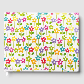 Livre d'hôtes Conception de fleurs colorées
