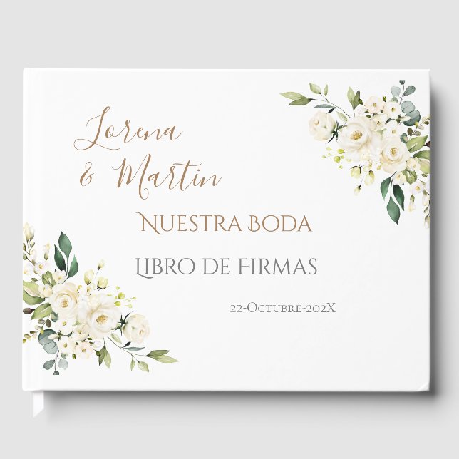 Livre d'hôtes Mariage Boho espagnol (Recto)