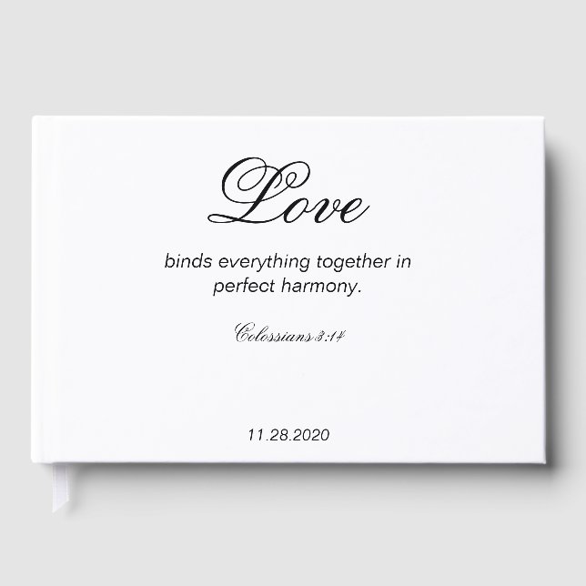 Livre d'hôtes Mariage Colossians (Recto)