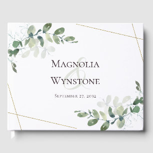 Livre d'hôtes mariage Eucalyptus Greenery