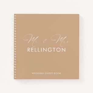 Livre d'hôtes minimaliste moderne Taupe Mariage
