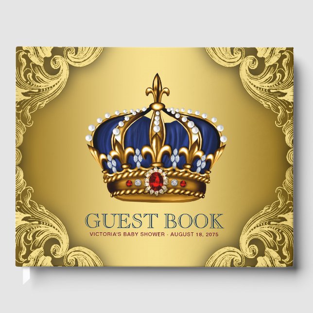 Livre d'hôtes Prince Baby shower (Recto)