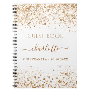Livre d'hôtes Quinceanera nom de la parties scinti