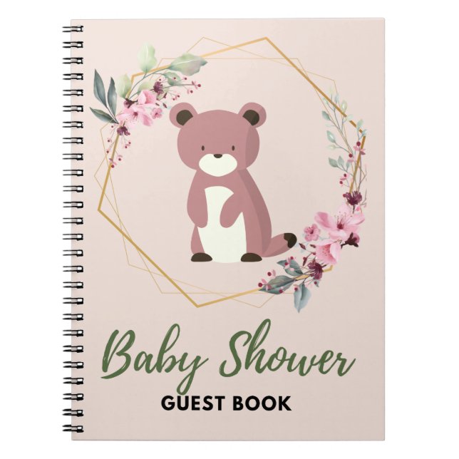 Livre d'invité Baby shower d'ours (Devant)