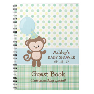 Livre d'invité baby shower - Singe