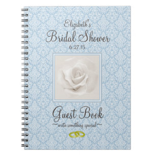 Livre d'invité bleu poussiéreux de Fête de la