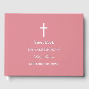 Livre d'invité Blush Pink Christening