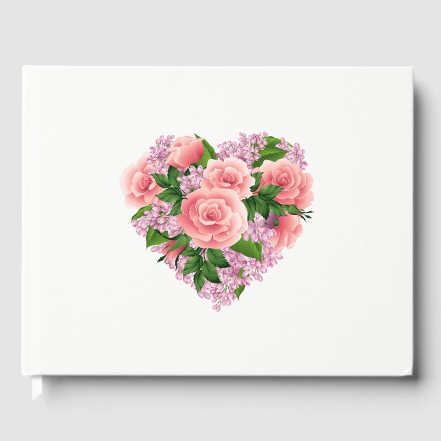 Livre d'invité - Coeur floral (Recto)