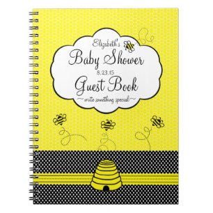 Livre d'invité de baby shower d'abeille et de
