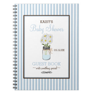 Livre d'invité de baby shower de pot de maçon de