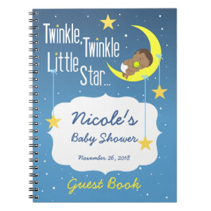 Livre d'invité de baby shower de scintillement de