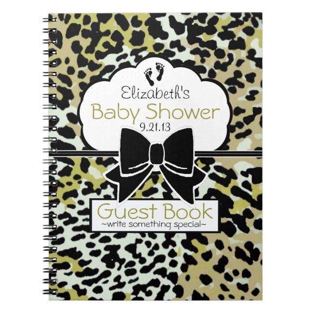 Livre d'invité de baby shower d'empreinte de (Devant)