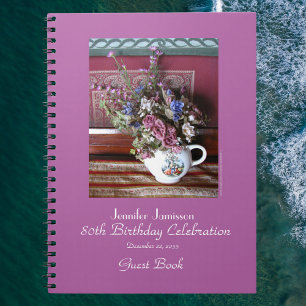 Livre d'invité de la fête du 80e anniversaire, thé