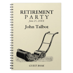 Livre d'invité de la partie de retraite de la tond