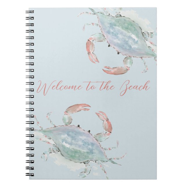 Livre d'invité de location de crabe d'aquarelle pe (Devant)