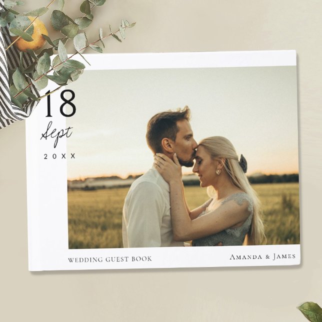 Livre d'invité de mariage personnalisé avec photo (Créateur téléchargé)