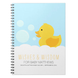 Livre d'invité du Baby shower canard en caoutchouc
