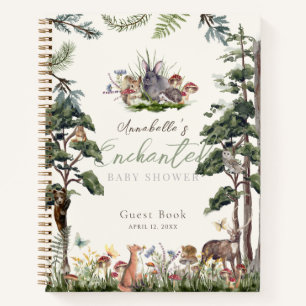 Livre d'invité du Baby shower Enchanted Forest Ani