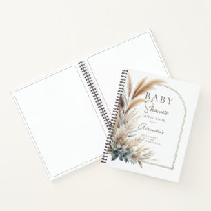 Livre d'invité du Baby shower Pampas Grass Boho