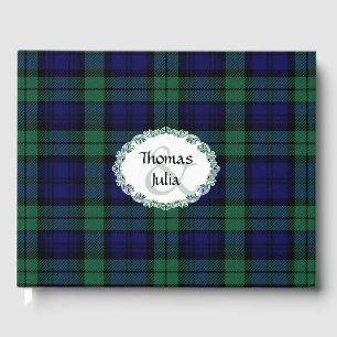 Livre d'invité du Mariage de Black Watch Plaid