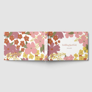 Livre d'invité du Mariage de fleurs de Boho coloré