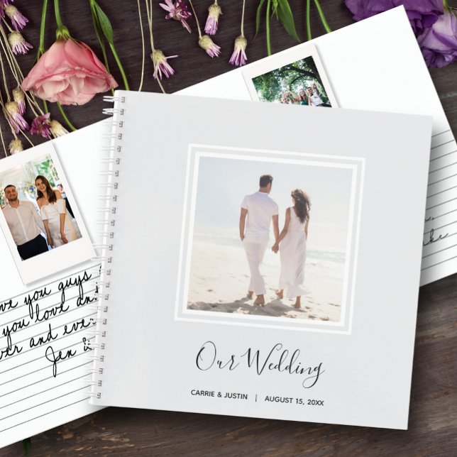 Livre d'invité du Mariage de message photo instant (Choose SOFT or HARD cover and the inside page style.)