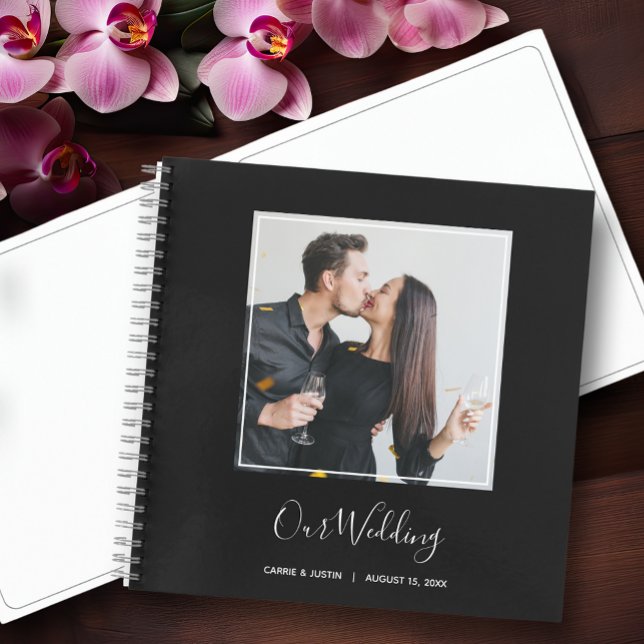Livre d'invité du Mariage de message photo instant (Choose SOFT or HARD cover and the inside page style.)