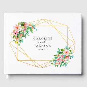 Livre d'invité du Mariage floral géométrique Tropi