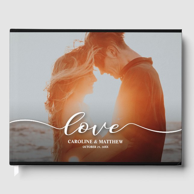 Livre d'invité du Mariage photo moderne (Recto)