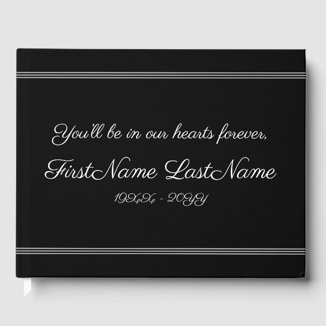 Livre d'invité du service de réveil simple et Cust (Recto)